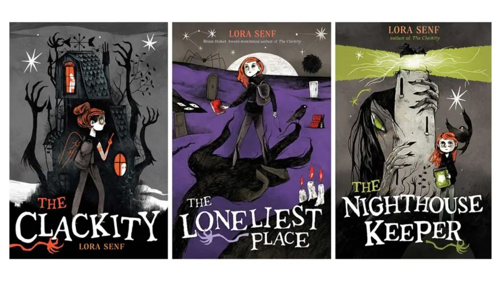 The Clackity by Lora Senf is an "atmospheric adventure" for readers ages 10 to 12.