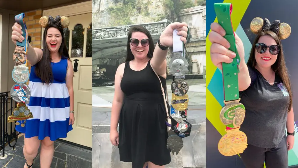 The author holding some of her runDisney medals (Photo: Megan duBois)