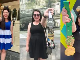 The author holding some of her runDisney medals (Photo: Megan duBois)