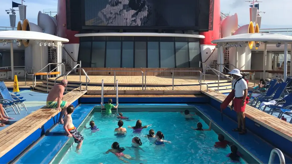 Dive-in movies at the family pool on the Disney Wonder (Photo: Josh Roberts)