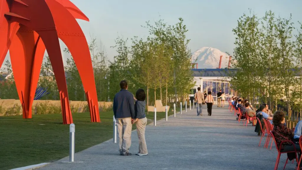 Outdoor parks such as Seattle's Olympic Sculpture Park are one of many ways to enjoy the outdoors while traveling (Photo: Ben Benschneider)