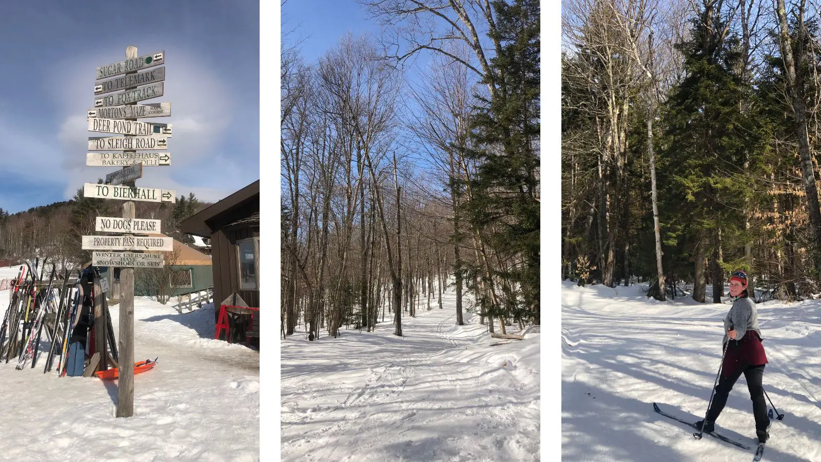 The cross-country trails are well-marked at Trapp Family Lodge in Stowe, Vermont (Photo: Penelope Roberts)