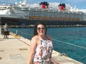 Megan duBois in front of the Disney Magic (Photo: Megan duBois)