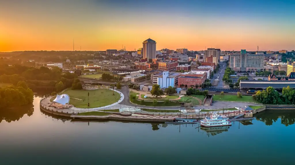 Montgomery skyline at dusk