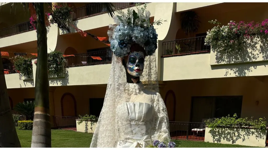 A catrina for dia de los muertos at Velas Vallarta in Puerto Vallarta