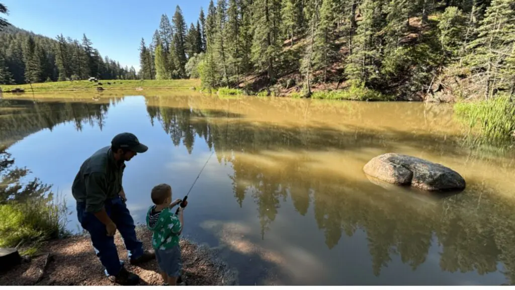 view of child fishing at the Ranch at Emerald Valley
