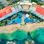 Hotel with two swimming pools and a beach
