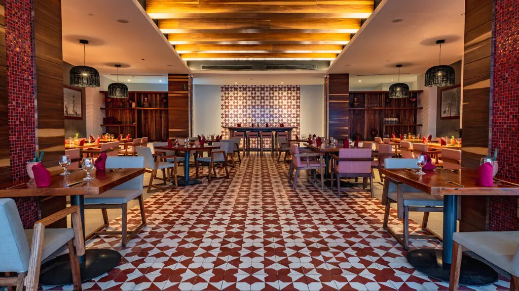 Restaurant with Mexican tiles and floors
