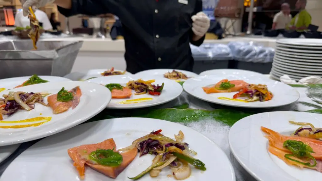fish main course at La Hacienda, the buffet at Club Med Cancun