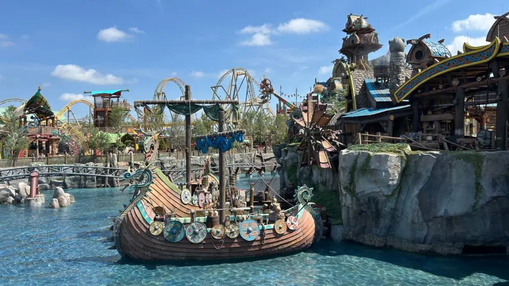 Hiccup's Wing Gliders soaring over water features (pictured here) and through the skies of Berk (Photo: Josh Roberts)