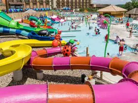 waterslides at Kalahari Resorts in the Pocono Mountains