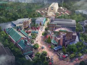 Concept art of Monsters Inc.-themed land coming to Hollywood Studios
