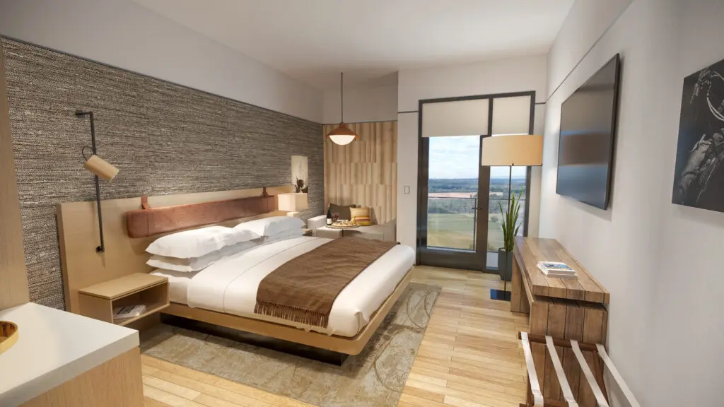 A rendering of a guest room at Hotel MOHI by Appellation