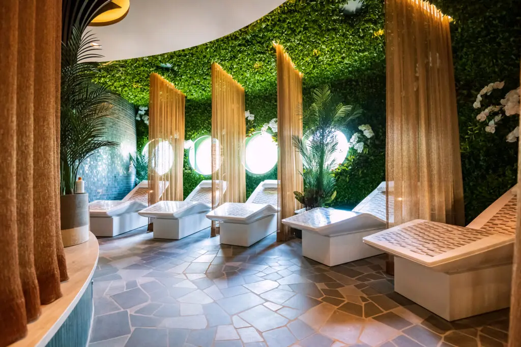 Rainforest Room at Senses Spa aboard the Disney Wish