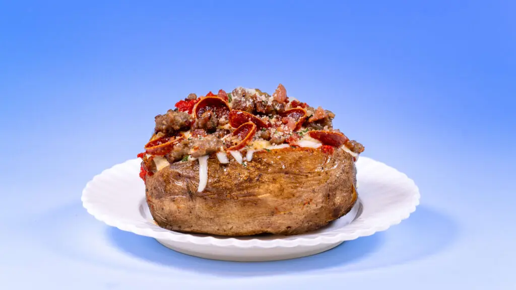 Loaded pizza baked potato