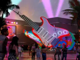 Concept art for the entrance to Rock 'n' Roller Coaster Starring The Muppets