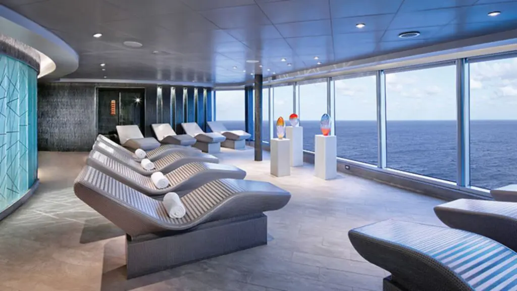 Thermal suite at the spa onboard a Holland America ship