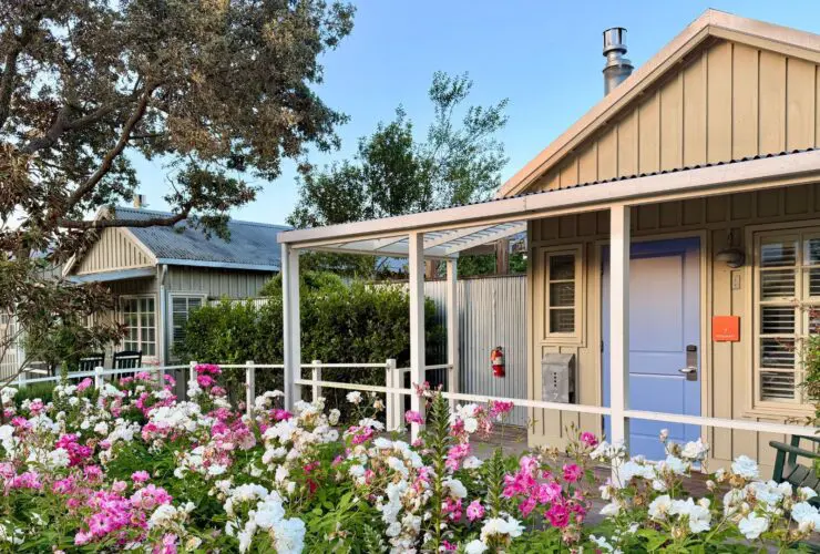 flowers and cottages at Carneros Resort & Spa in Napa, California