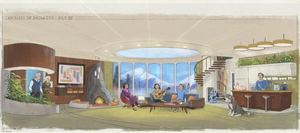 Concept art for the new finale scene coming to Carousel of Progress at Disney World
