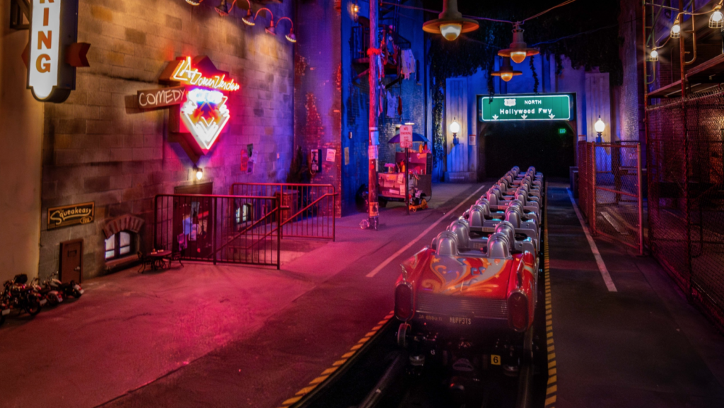 Roller coaster launch area on Rock 'n' Roller Coaster Starring the Muppets at Walt Disney World