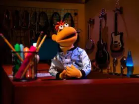 Audio-Animatronic of the Muppet Scooter as seen in the pre-show of Rock 'n' Roller Coaster Starring the Muppets at Walt Disney World