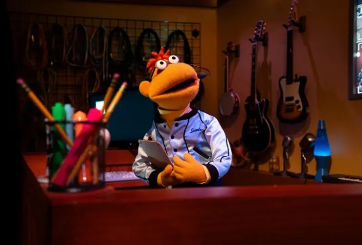 Audio-Animatronic of the Muppet Scooter as seen in the pre-show of Rock 'n' Roller Coaster Starring the Muppets at Walt Disney World