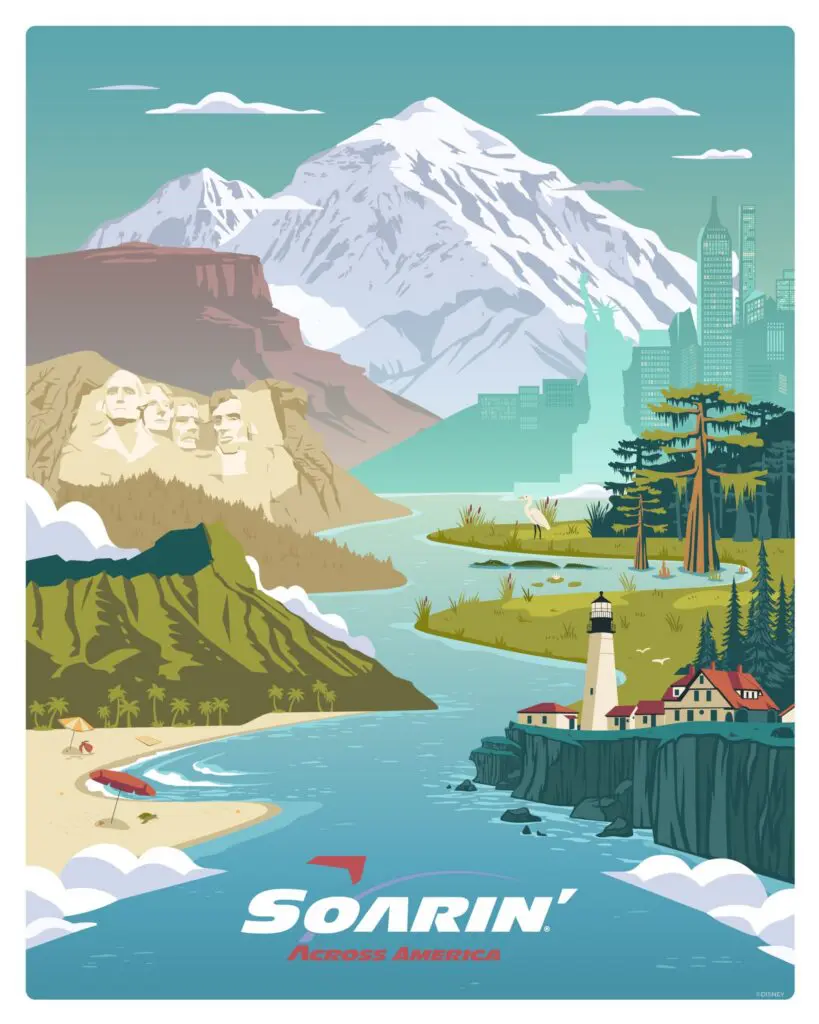 Soarin' Across America attraction poster at EPCOT and Disney California Adventure
