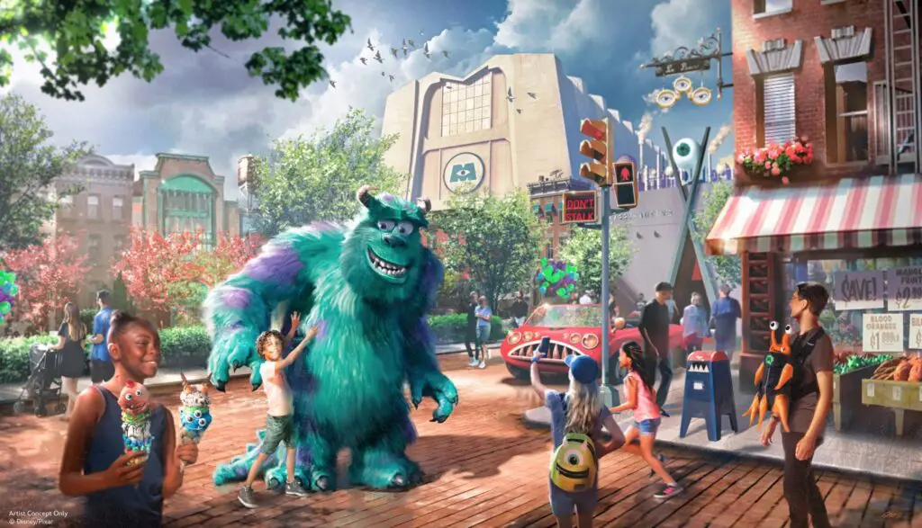 Concept art from Monsters Inc. land coming to Disney World