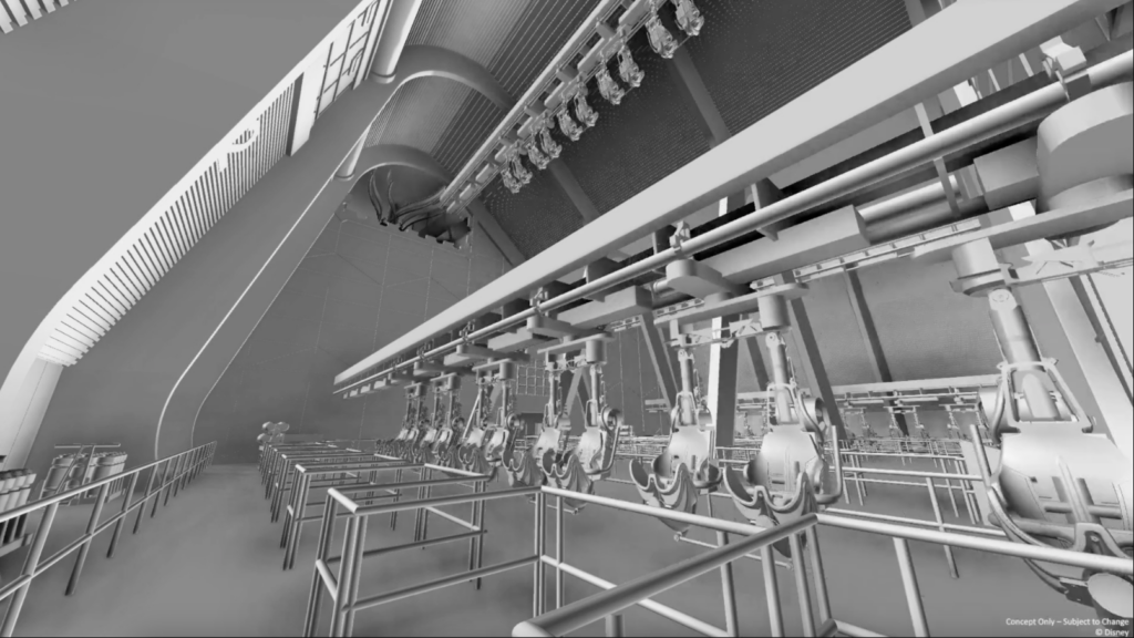 Concept rendering of Monstropolis suspended coaster coming to Disney World
