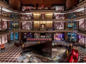 lobby of Boston's Liberty Hotel