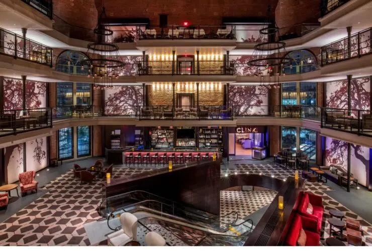lobby of Boston's Liberty Hotel