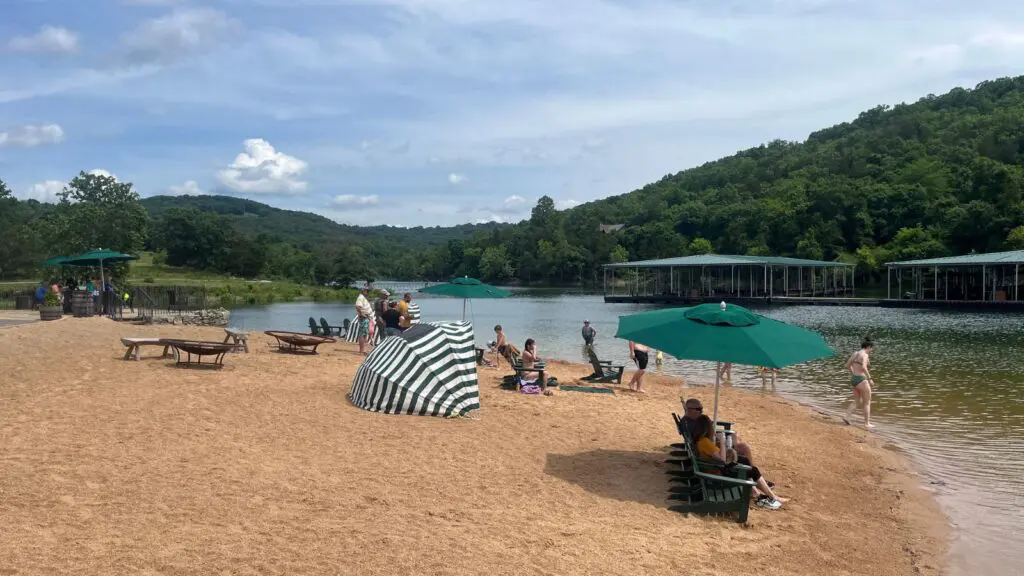 lake beach at Big Cedar Lodge