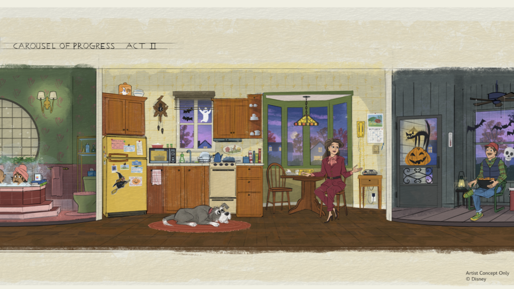 Concept art for updated Carousel of Progress coming to Magic Kingdom