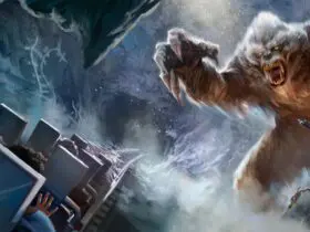 Concept art for repaired yeti Audio-Animatronic on Expedition Everest at Walt Disney World