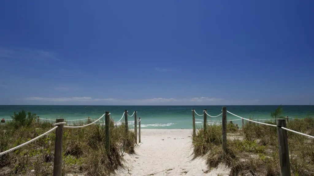 A beach on Captiva Island in Southest Florida