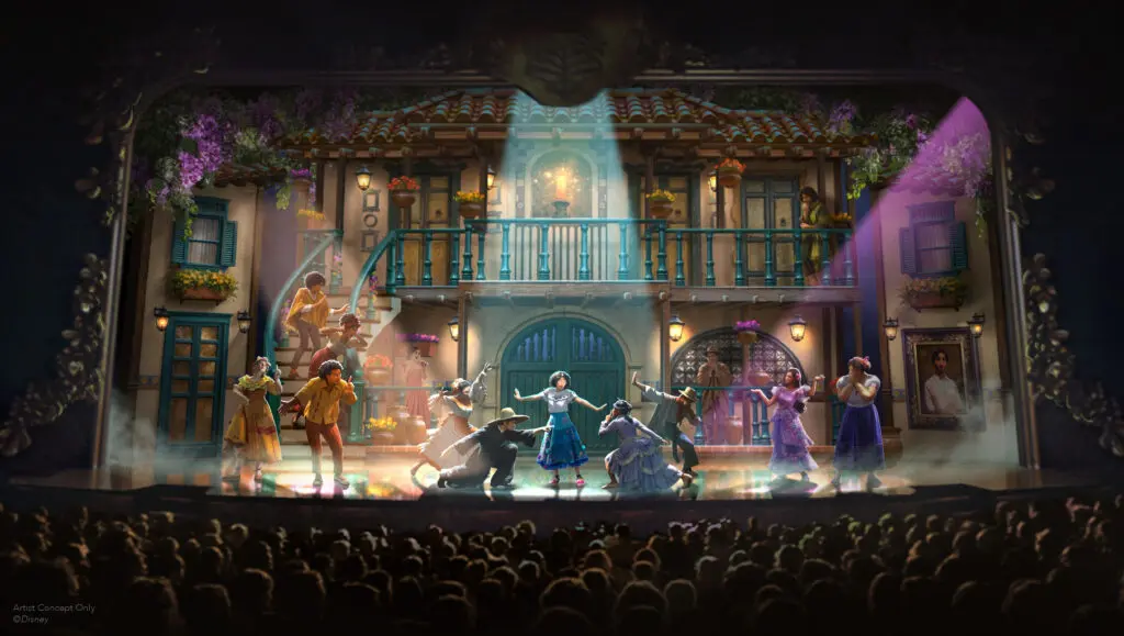 Concept art for "Disney Encanto" stage show coming to the Disney Believe