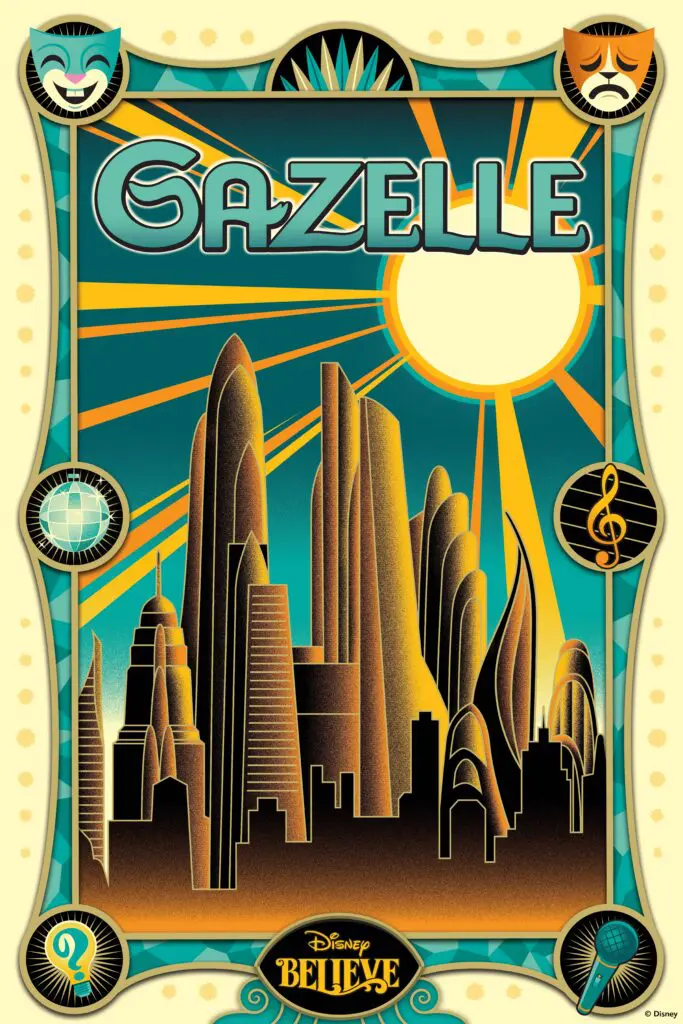 Poster for Gazelle entertainment hub coming to the Disney Believe