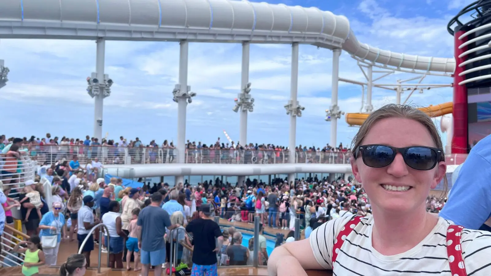 Kayla Voigt onboard the Disney Wish; selfie onboard