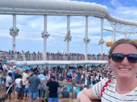 Kayla Voigt onboard the Disney Wish; selfie onboard