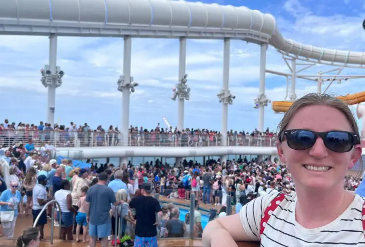 Kayla Voigt onboard the Disney Wish; selfie onboard