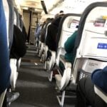 airplane aisle and seats