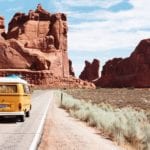 Volkswagon bus at Arches National Park