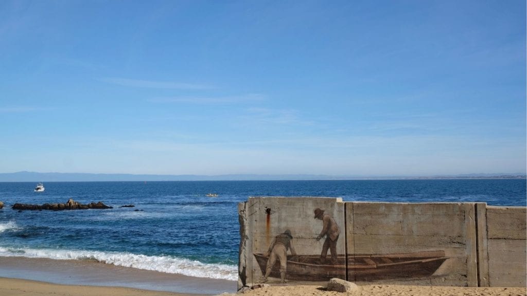 McAbee Beach Monterey- mural and water 
