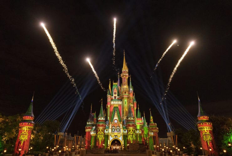 Pyrotechnic Pixie Dust Adds Holiday Cheer to Cinderella Castle