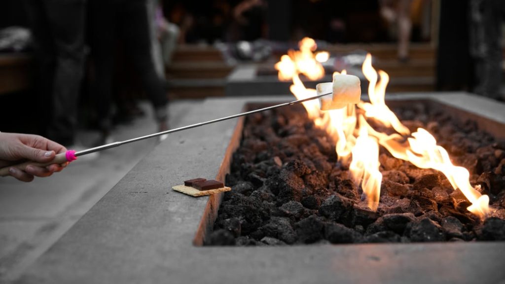 things to do in Tahoe: outdoor fire pits and s'mores