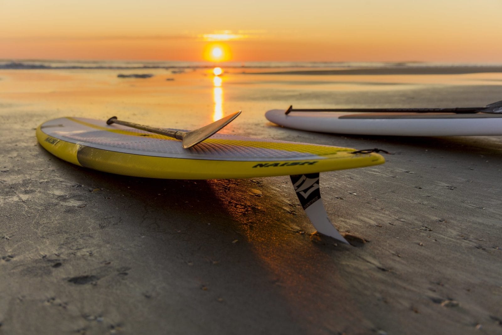 surfboard on the beach in Jacksonville Florida