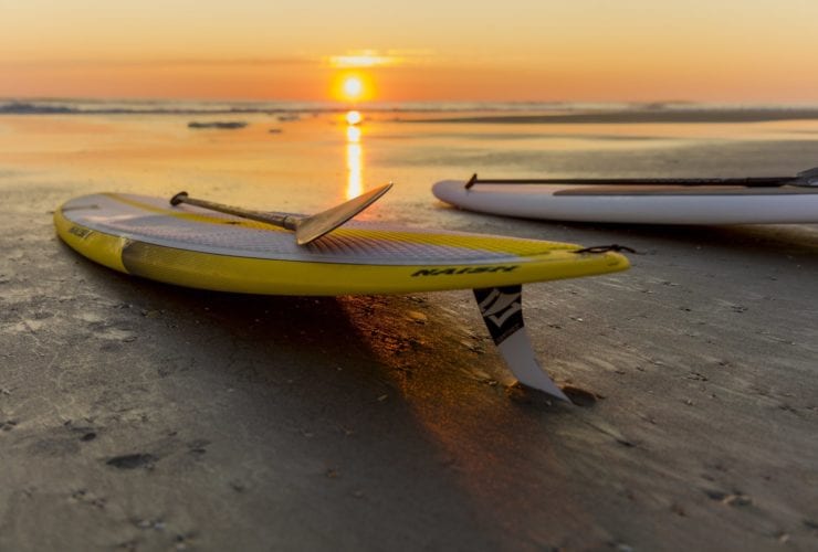 surfboard on the beach in Jacksonville Florida