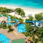 Aerial view of waterpark and beach at Beaches Negril all-inclusive beach resort (Photo: Beaches)