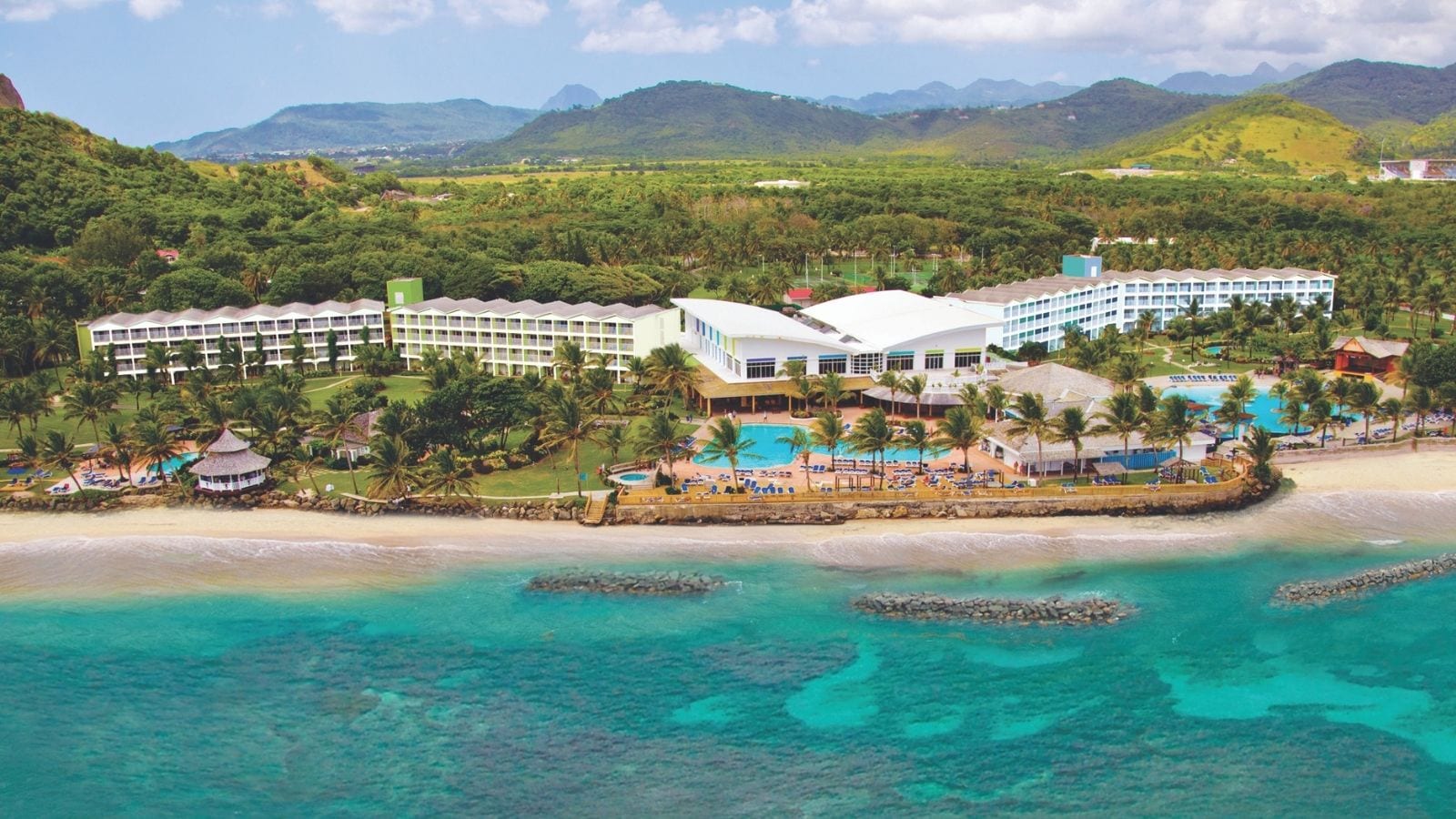 coconut bay all inclusive resort aerial view