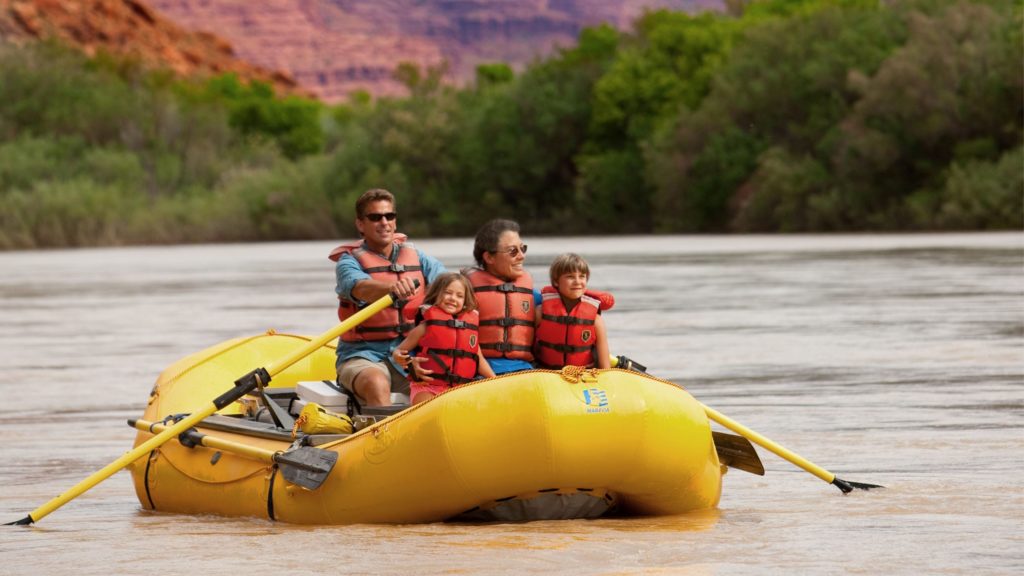 Rafters on the Colorado River Near Moab, a skipgen destination